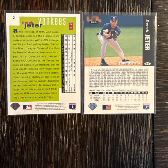 Derek Jeter Rookie cards - Picture 2 of 2